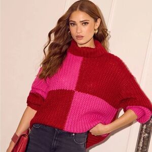 NWT Vici Colorblock Mockneck Sweater